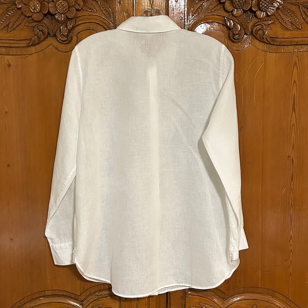 Chico’s 100% Linen Button Front Top. Chico’s 1 - Picture 5 of 8